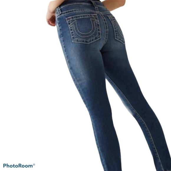 True Religion  "Halle" Mid Rise super skinny Jeans Sz 25 - Picture 1 of 12